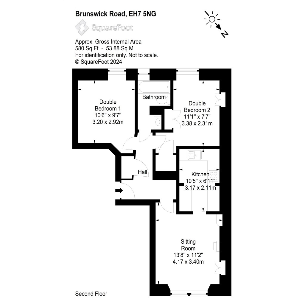 Floorplans For Brunswick Road, Hillside, Edinburgh