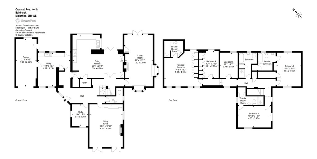 Floorplans For Leedon, Cramond Road North, Edinburgh