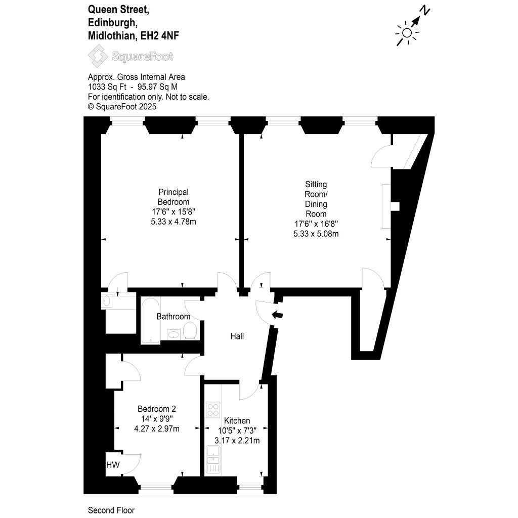 Floorplans For 78/2, Queen Street, Edinburgh, Midlothian