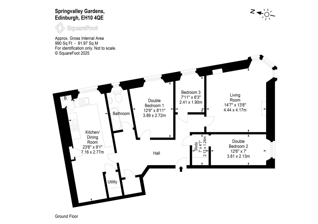 Floorplans For Springvalley Gardens, Edinburgh, Midlothian