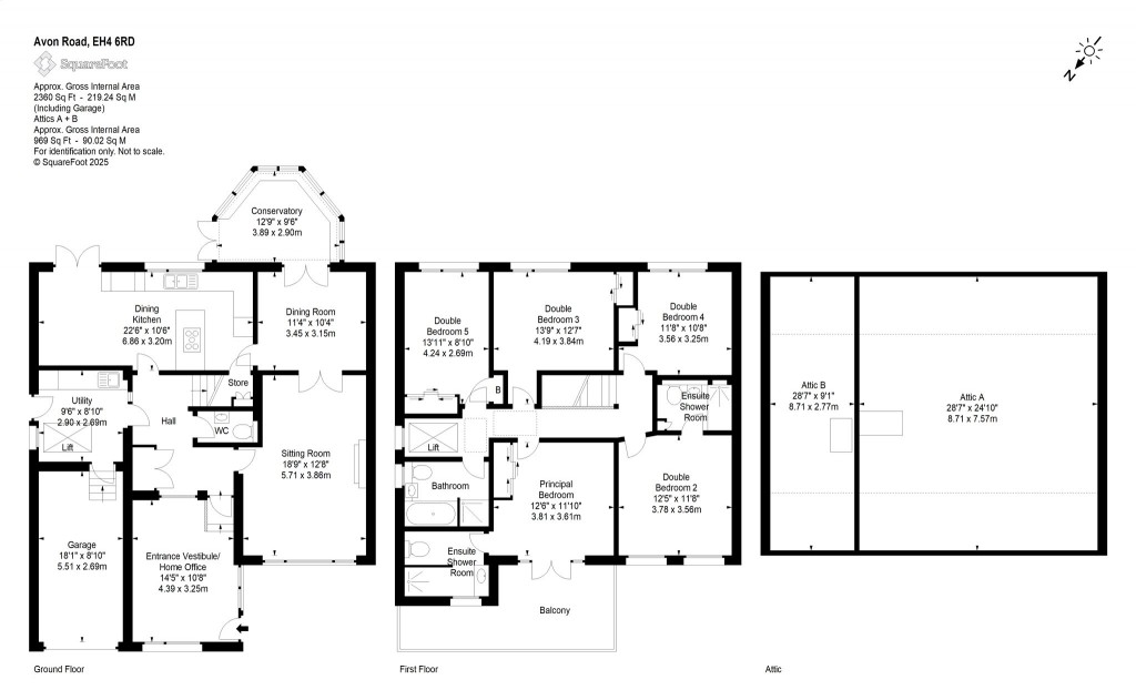Floorplans For Avon Road, Cramond, Edinburgh