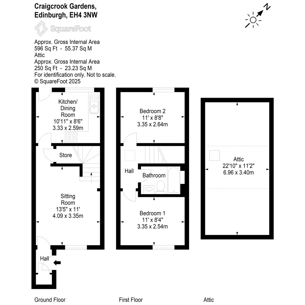 Floorplans For Craigcrook Gardens, Edinburgh, Midlothian