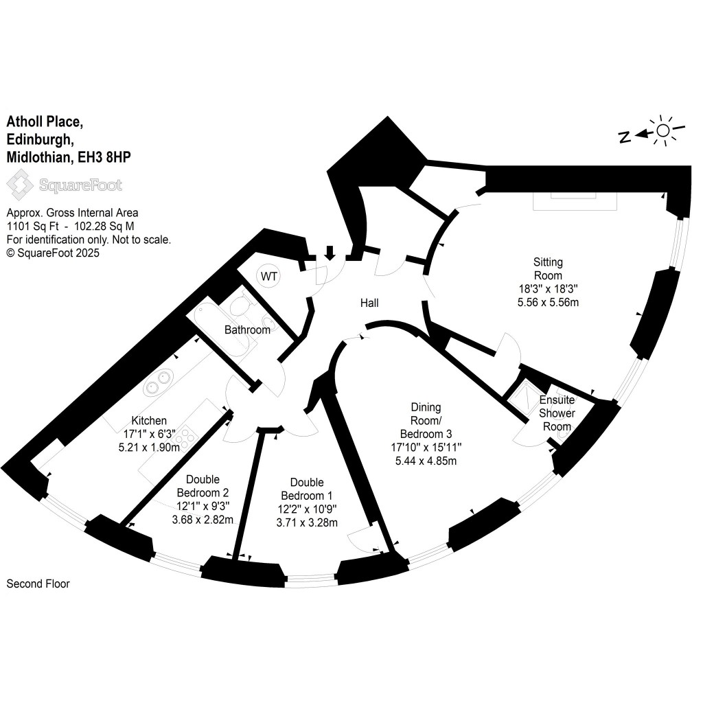 Floorplans For 2F2, Atholl Place, Edinburgh, Midlothian