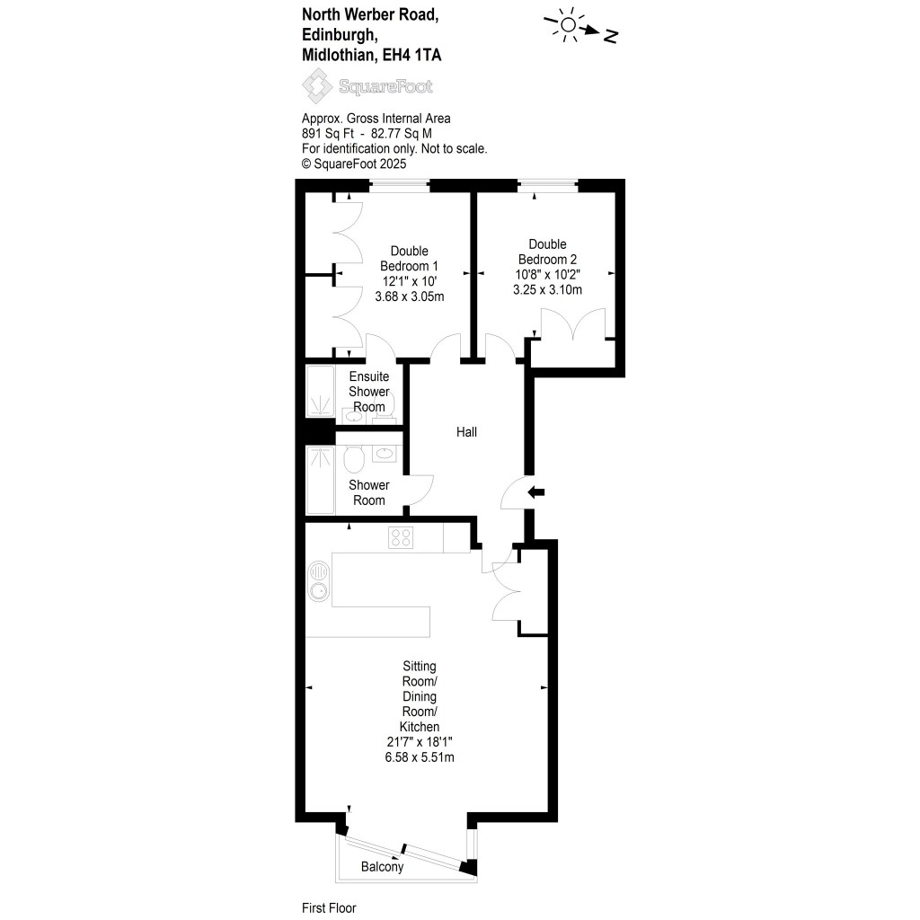 Floorplans For North Werber Road, Fettes, Edinburgh