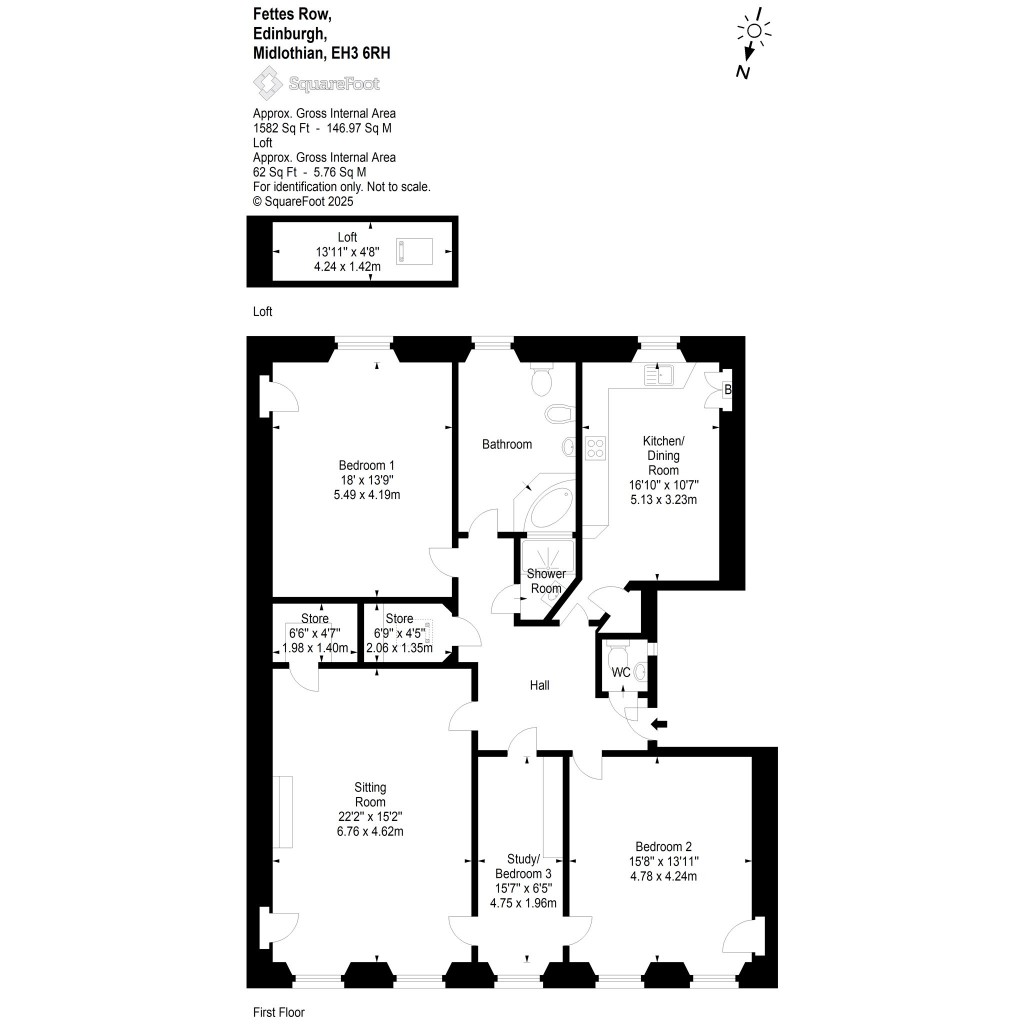 Floorplans For Fettes Row, Edinburgh, Midlothian