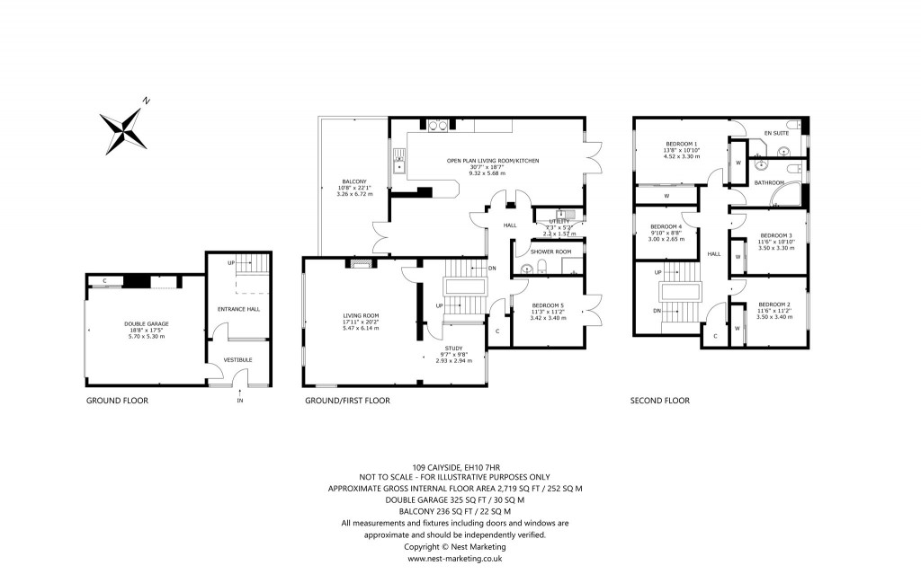 Floorplans For Caiyside, Fairmilehead, Edinburgh