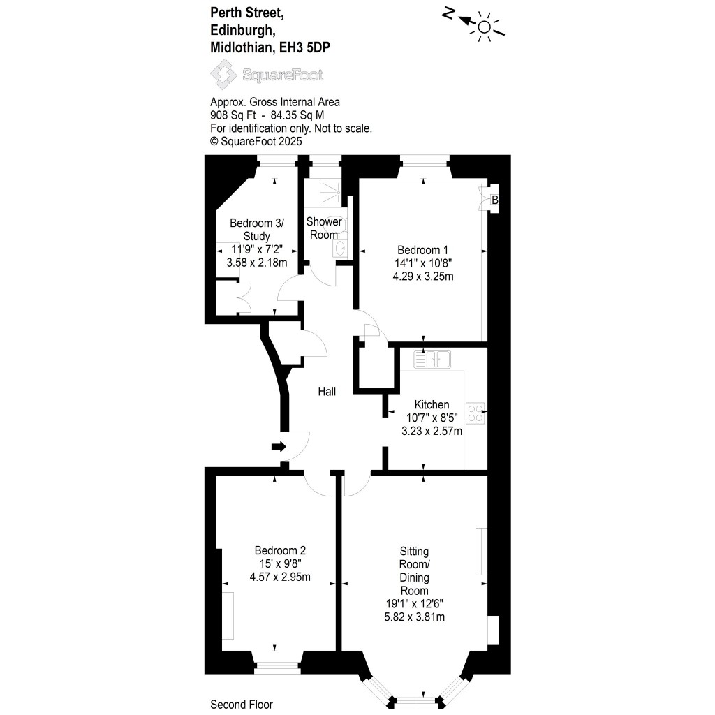 Floorplans For 2f2, Perth Street, Edinburgh