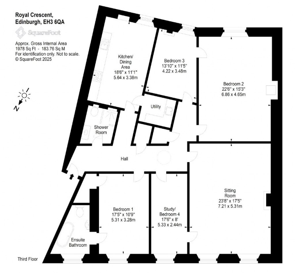 Floorplans For Royal Crescent, Edinburgh