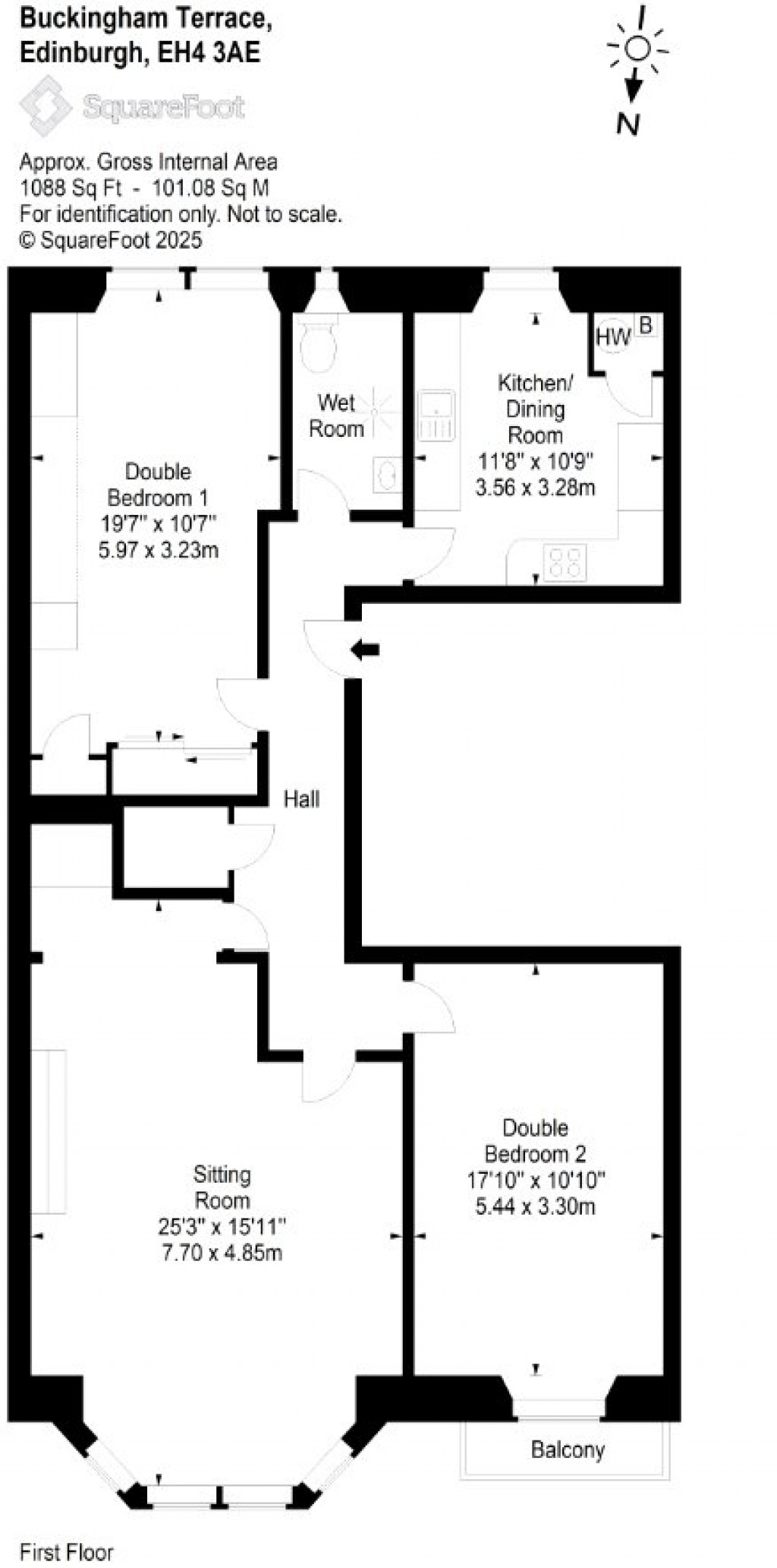 Floorplans For Buckingham Terrace, West End, Edinburgh