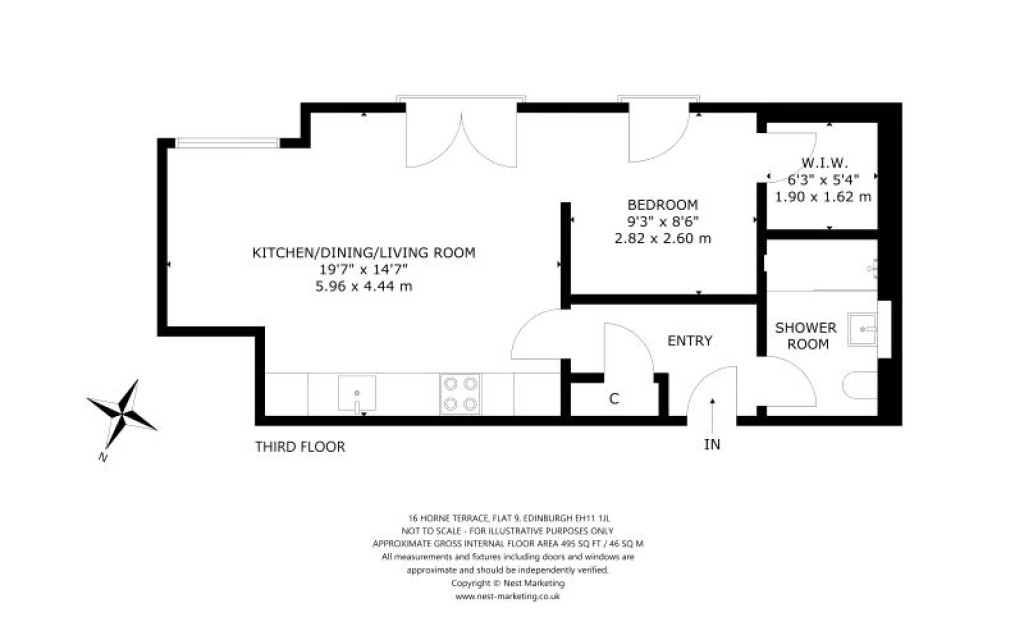 Floorplans For Horne Terrace, Fountainbridge, Edinburgh