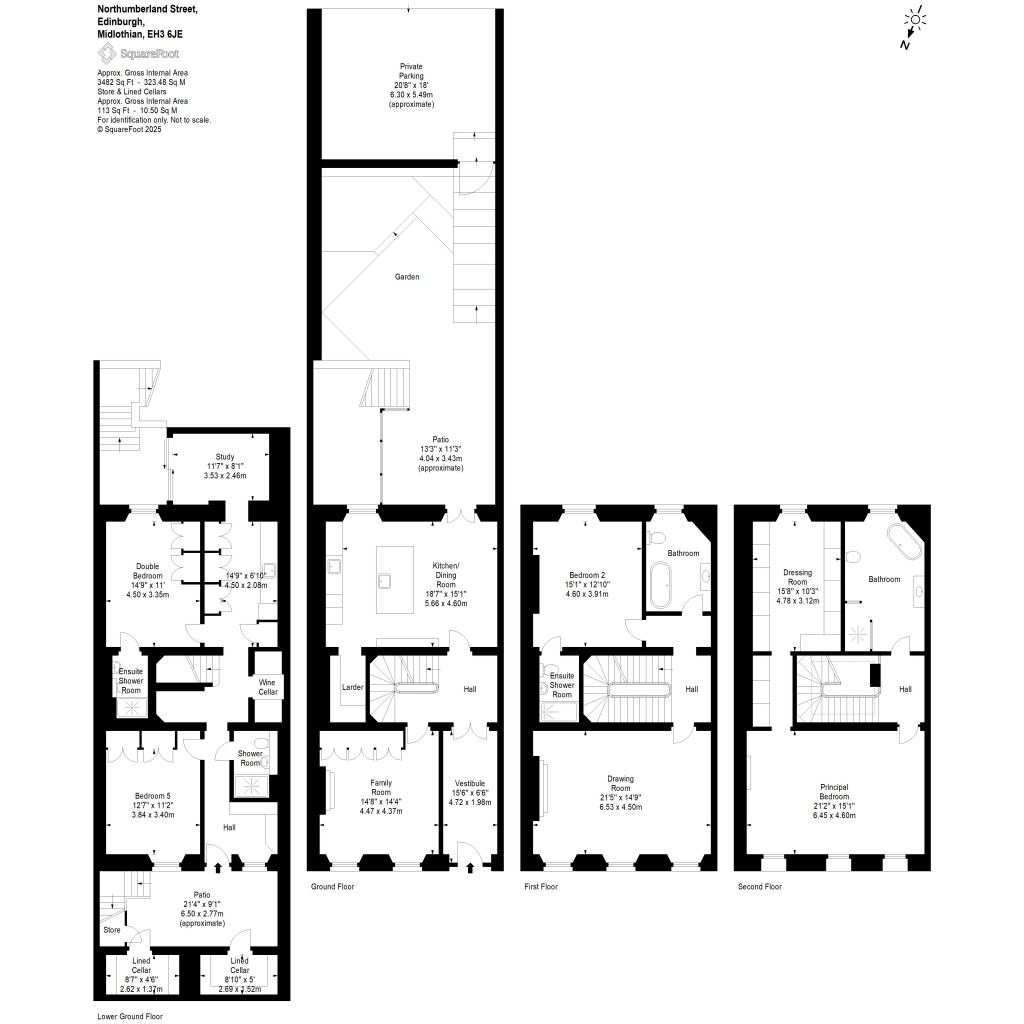 Floorplans For Northumberland Street, Edinburgh