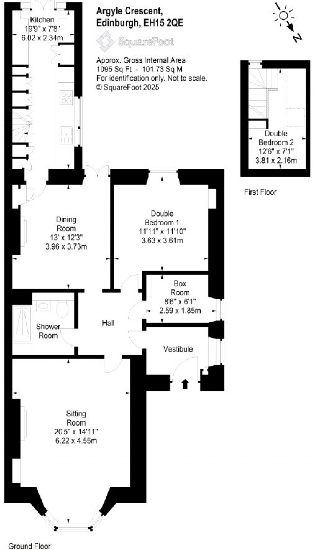 Floorplans For Argyle Crescent, Edinburgh, Midlothian