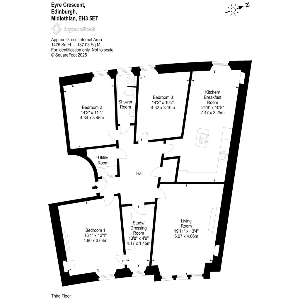 Floorplans For Eyre Crescent, New Town, Edinburgh