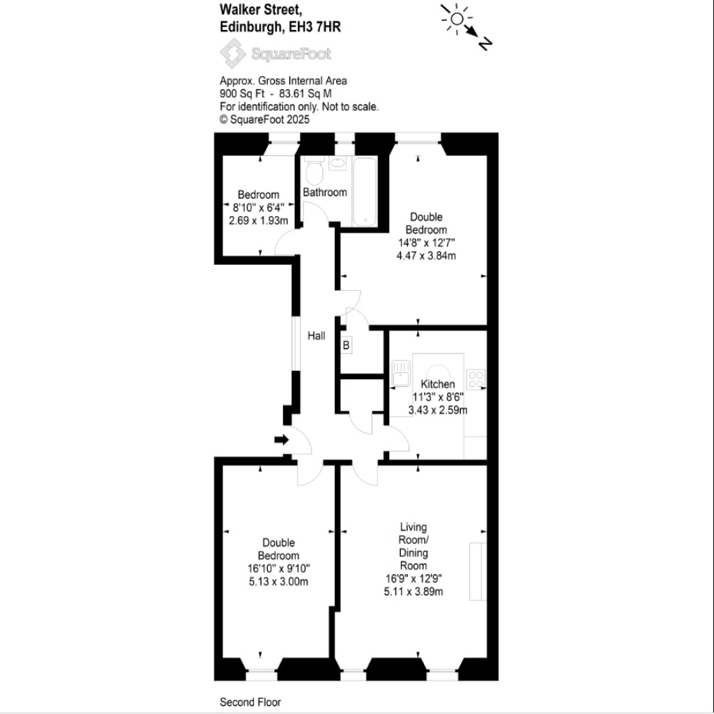 Floorplans For 24/2, Walker Street, Edinburgh