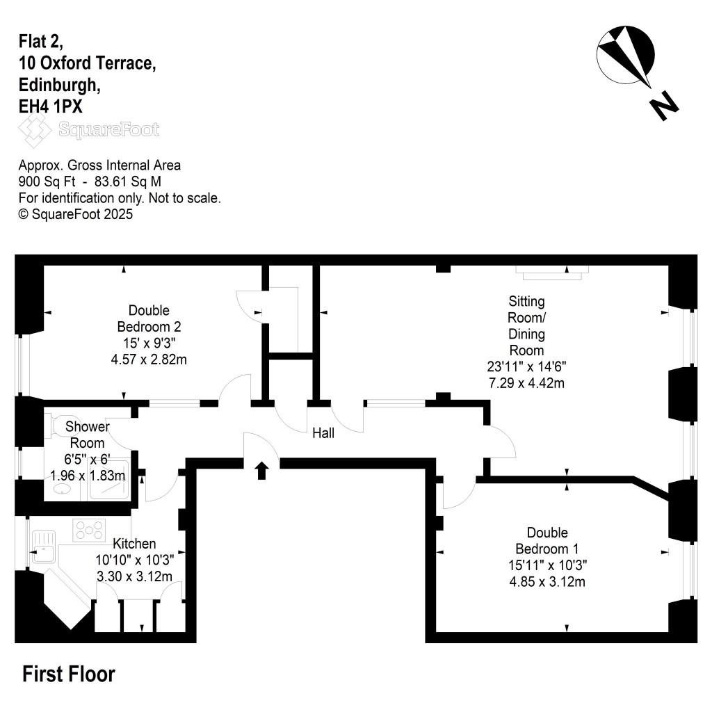Floorplans For Oxford Terrace, West End, Edinburgh