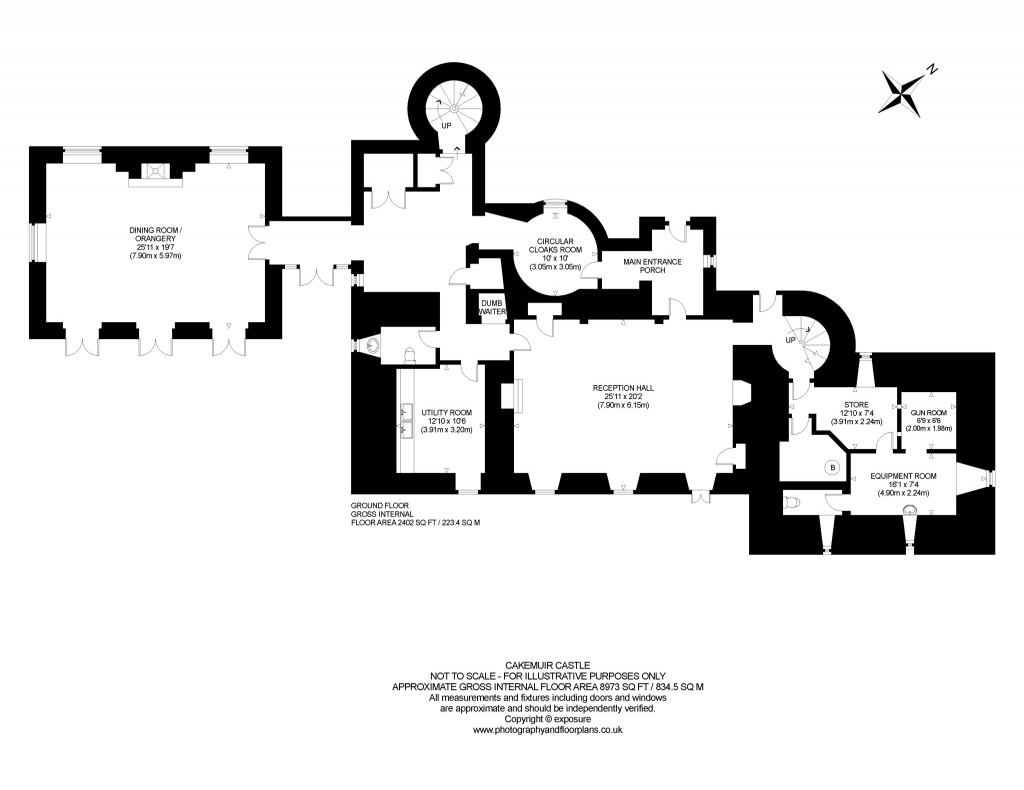 Floorplans For Cakemuir Castle, Tynehead, Pathhead, Midlothian