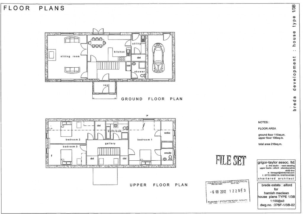 Floorplans For House Plot/s - Breda Home Farm, Breda  Estate, By Alford, Aberdeenshire