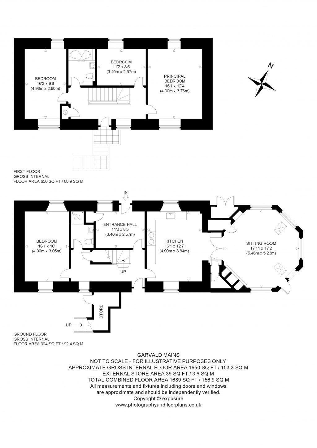 Floorplans For Windyridge, Garvald Mains Cottages, Garvald, East Lothian