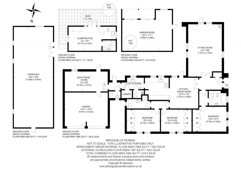 Floorplans For Bridgend Of Pearsie, Bridgend Of Pearsie, Kirriemuir, Angus