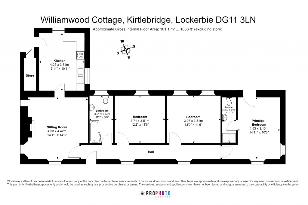 Floorplans For Williamwood Cottage, Kirtlebridge, By Lockerbie, Dumfries and Galloway