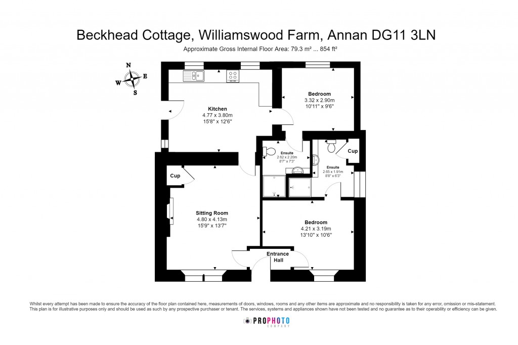 Floorplans For Beckhead Cottage, Kirtlebridge, By Lockerbie, Dumfries and Galloway