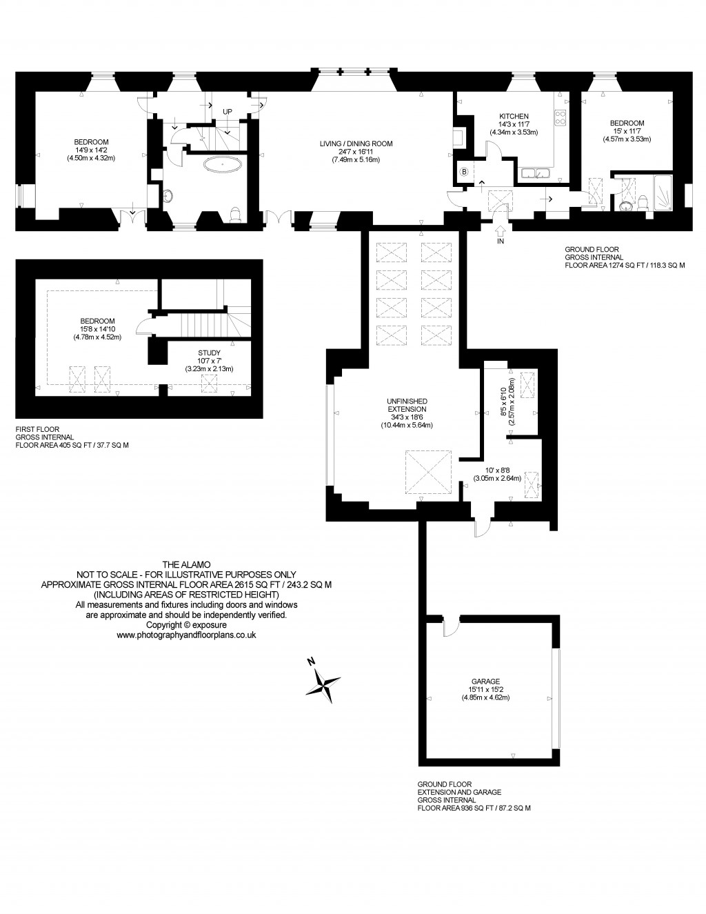 Floorplans For The Alamo, The Alamo, West Mains, Blyth Bridge, Scottish Borders