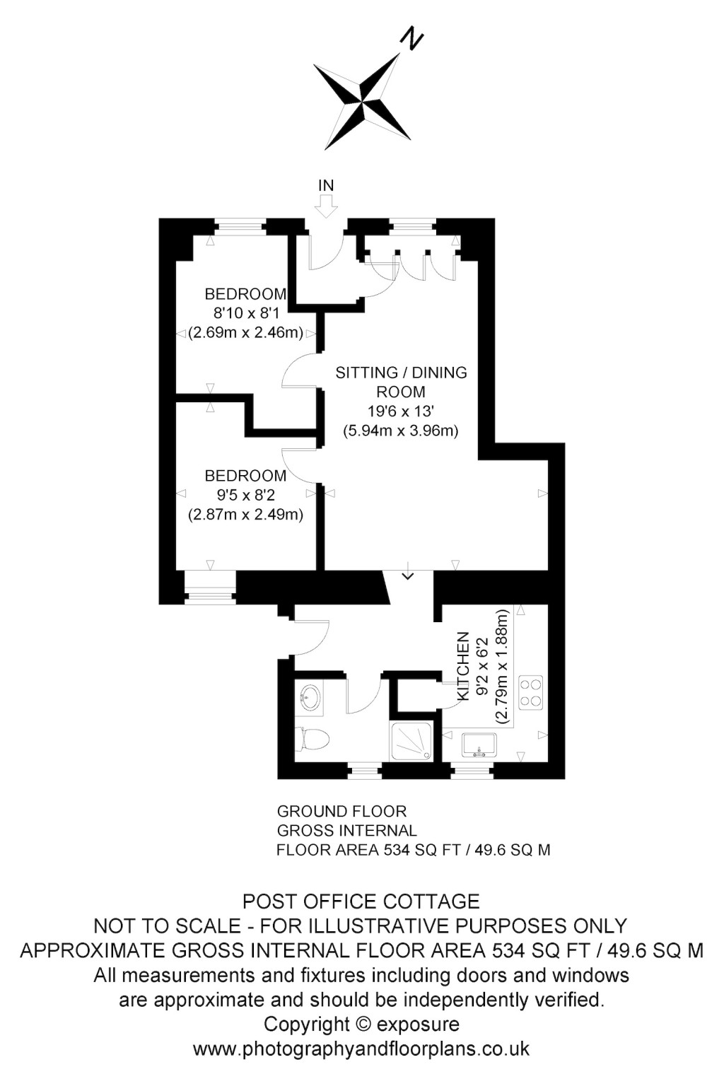 Floorplans For Post Office Cottage, Main Street, Gifford, East Lothian