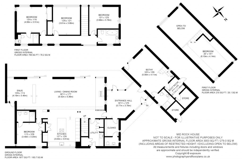 Floorplans For Mid Rock House, Wadeslea, Elie, Leven