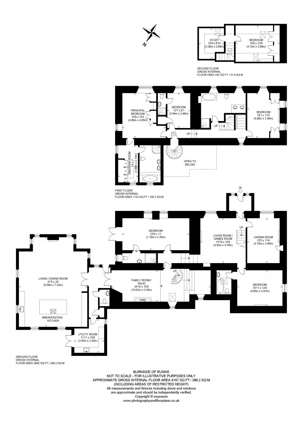 Floorplans For Burnside Of Ruskie, Burnside Of Ruskie, Thornhill, Stirling, Stirlingshire