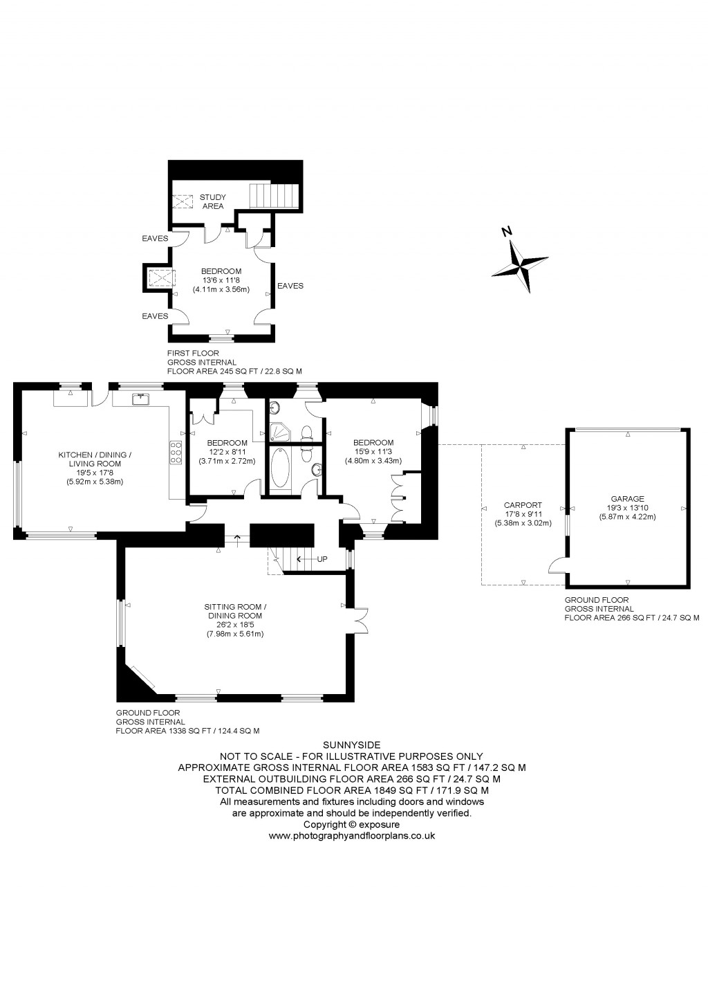Floorplans For Sunnyside, Sunnyside, Dunkeld Road, Bankfoot, Perth