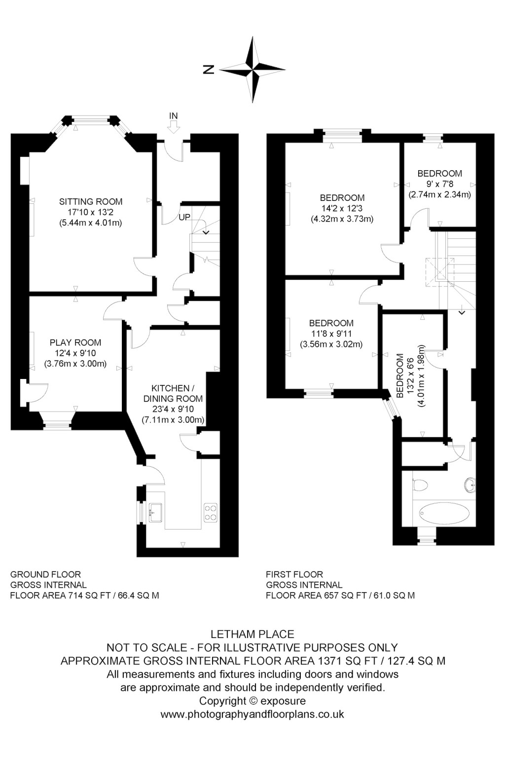 Floorplans For Letham Place, Dunbar, East Lothian
