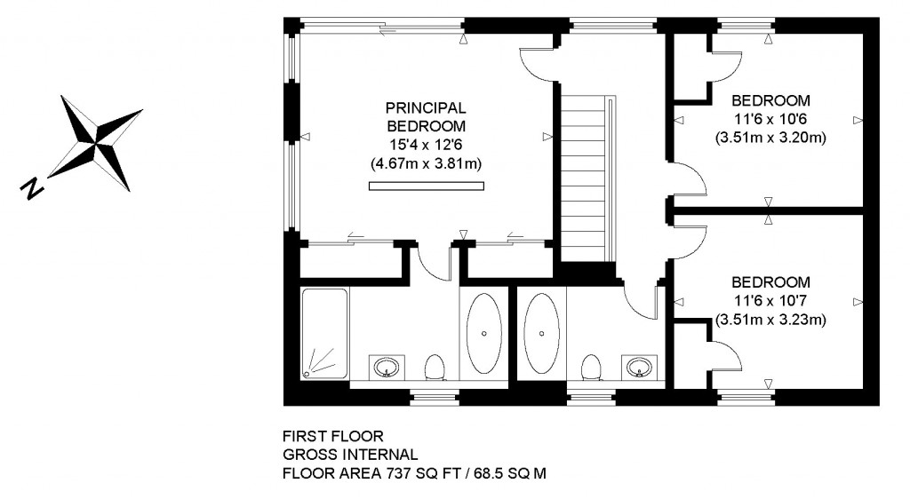 Floorplans For Bridge House, Bridgend, East Linton, East Lothian