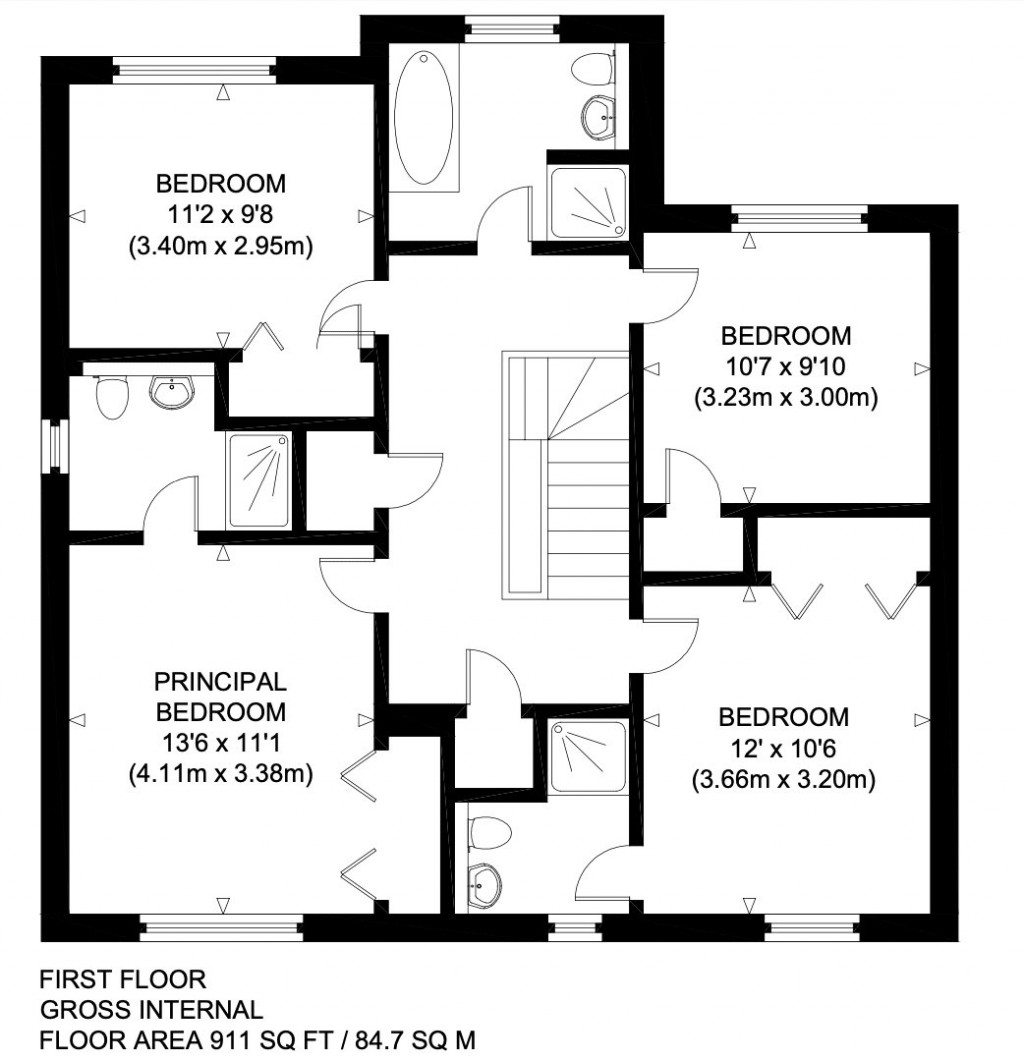 Floorplans For 4 Sentry Knowe Place, Sentry Knowe Place, South Queensferry, Midlothian
