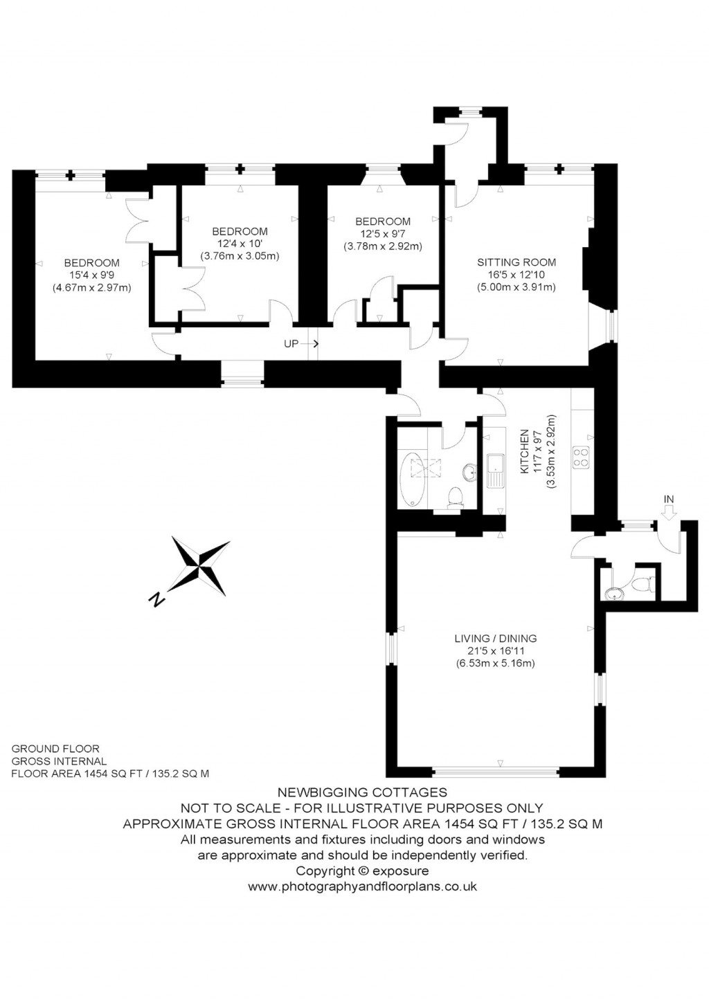 Floorplans For 2 Newbigging Cottages, Rosewell, Midlothian