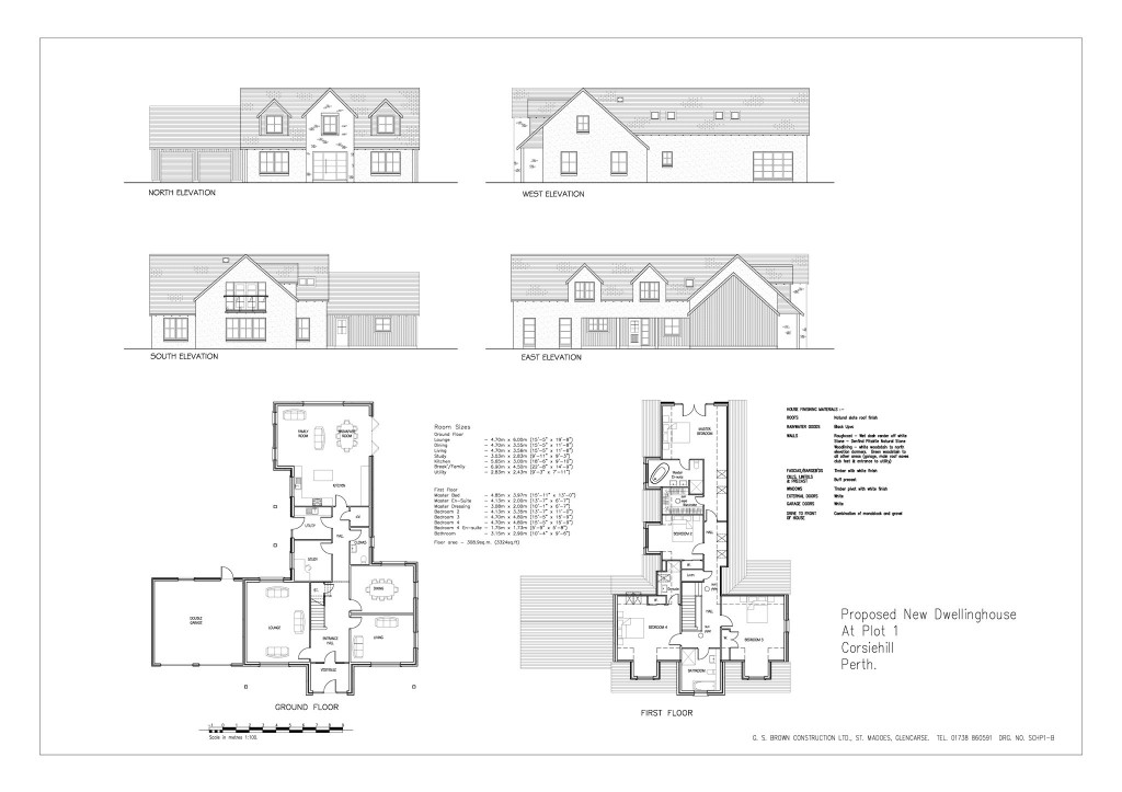 Floorplans For Plot At Corsiehill, Corsiehill, Perth, Perth and Kinross