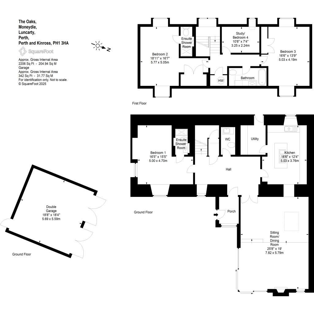 Floorplans For 5 The Oaks, The Oaks, Moneydie, Luncarty, Perth