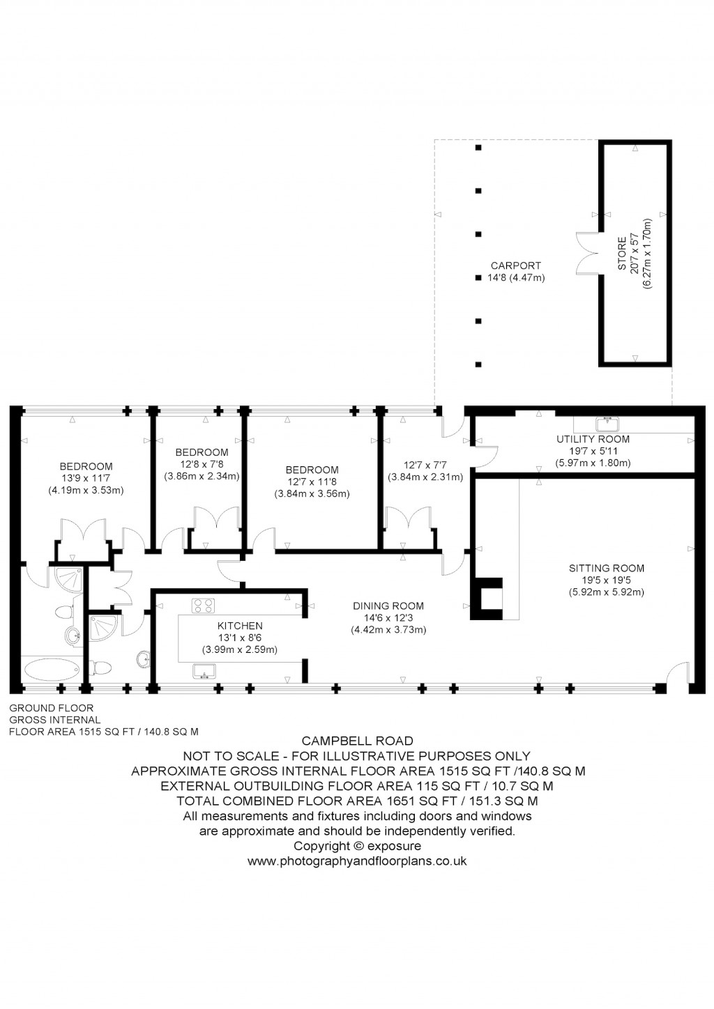 Floorplans For Campbell Road, Longniddry, East Lothian