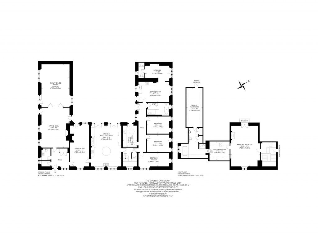 Floorplans For The Stables, Carlekemp, The Stables, Carlekemp, Abbotsford Road, North Berwick, East Lothian
