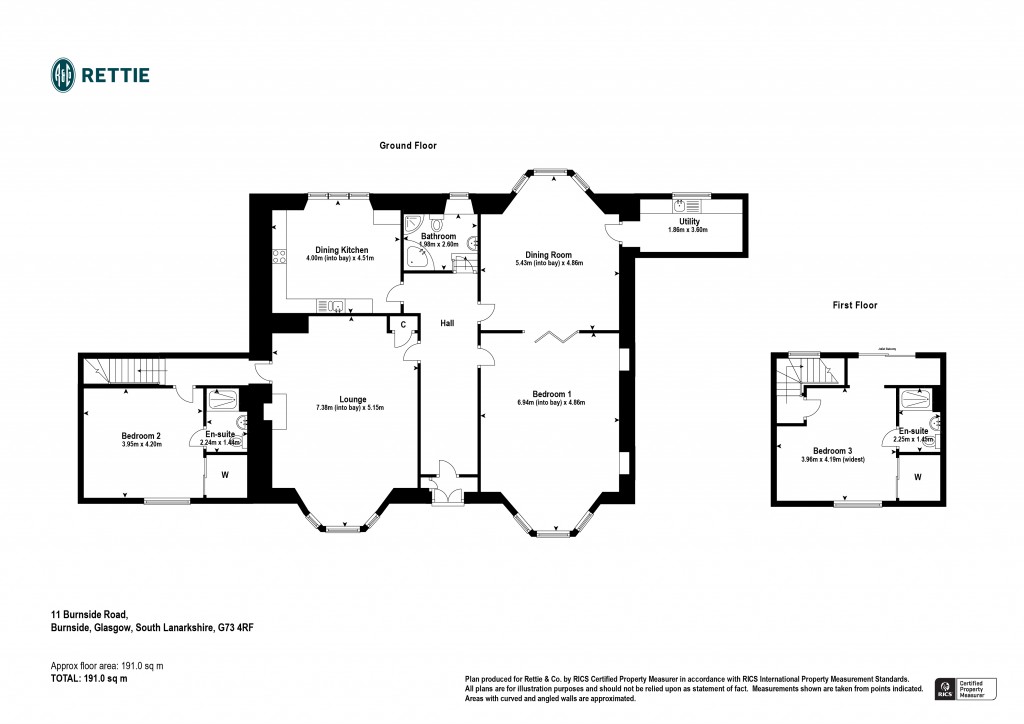 Floorplans For Burnside Road, Burnside, Glasgow, South Lanarkshire