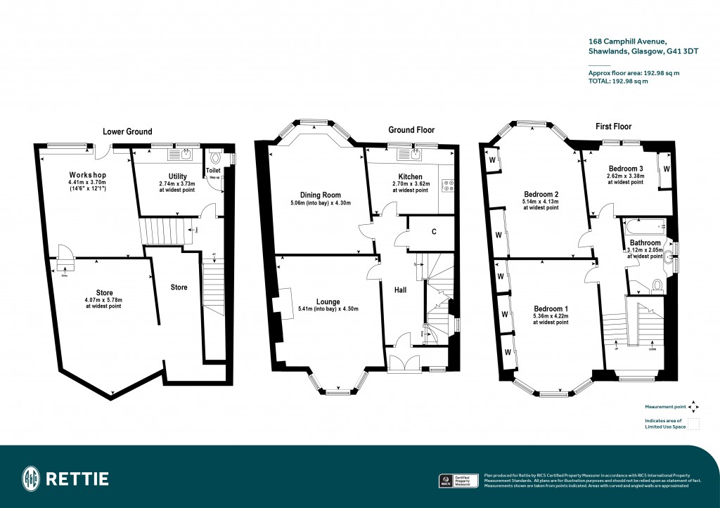 Floorplans For Camphill Avenue, Shawlands, Glasgow