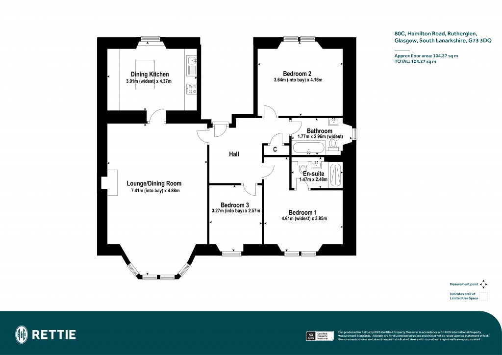 Floorplans For Hamilton Road, Rutherglen, South Lanarkshire