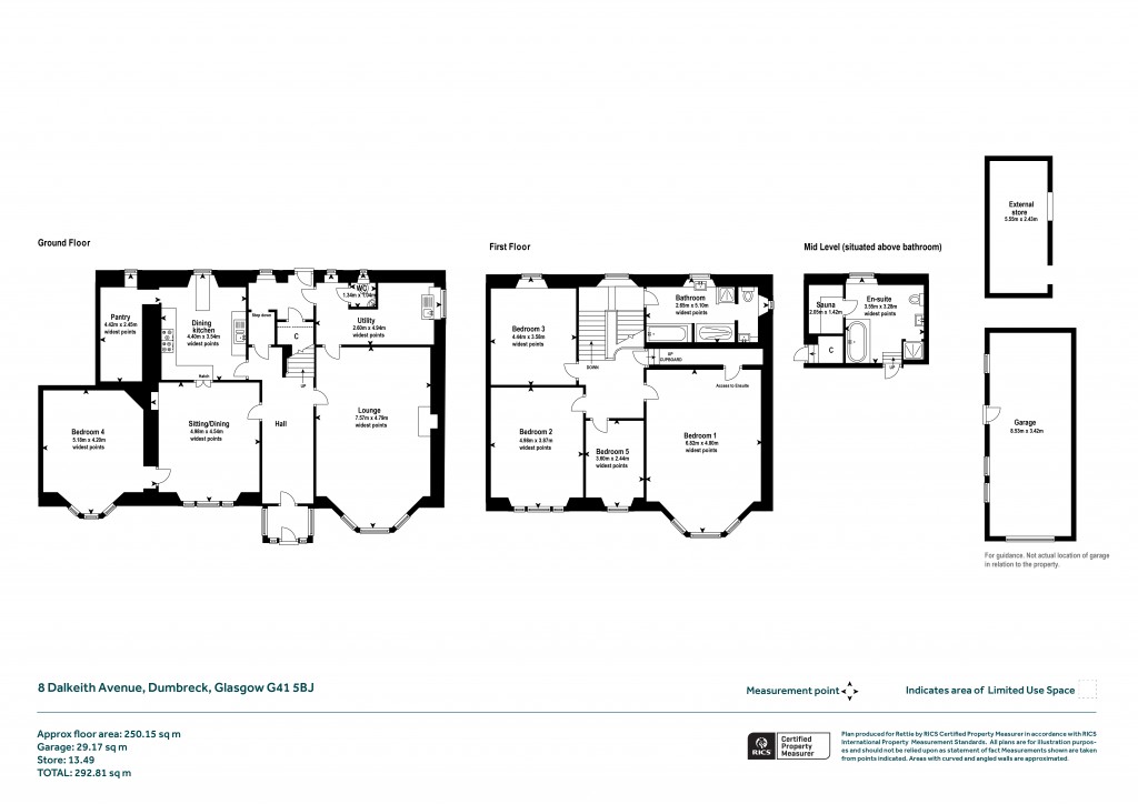 Floorplans For Dalkeith Avenue, Dumbreck, Glasgow