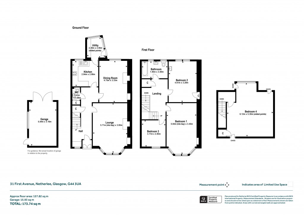 Floorplans For First Avenue, Netherlee, Glasgow