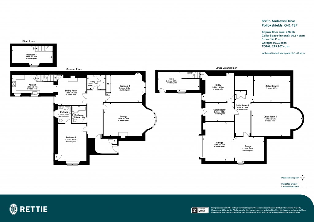 Floorplans For St. Andrews Drive, Pollokshields, Glasgow