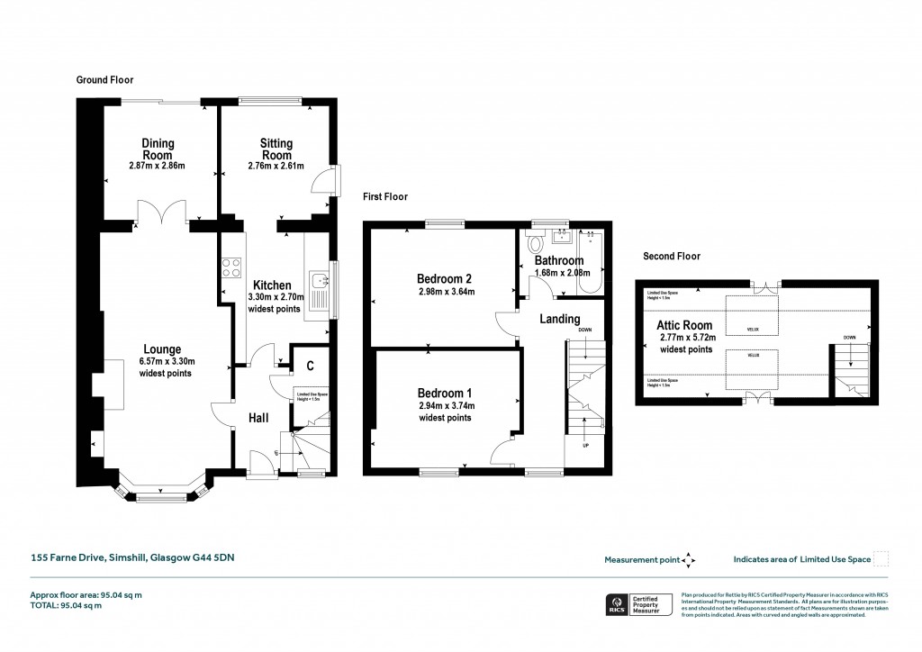 Floorplans For Farne Drive, Simshill, Glasgow
