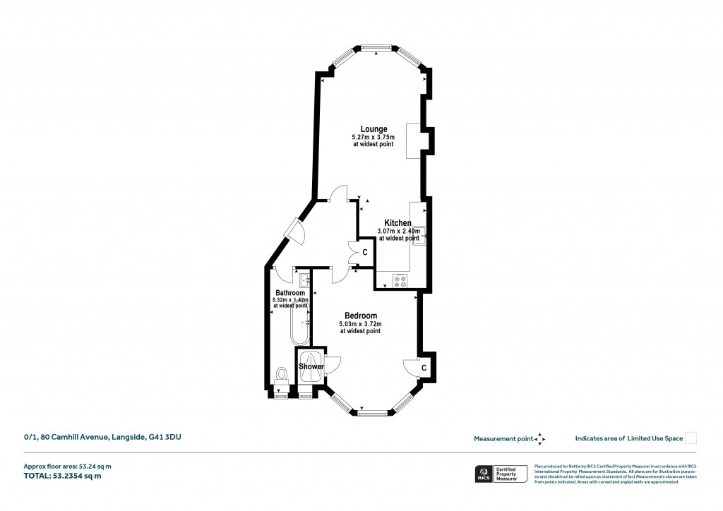 Floorplans For 0/1, Camphill Avenue, Langside, Glasgow