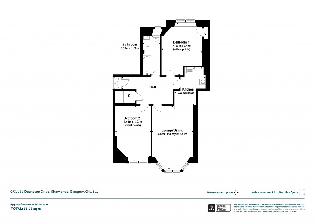 Floorplans For 0/3, Deanston Drive, Shawlands, Glasgow
