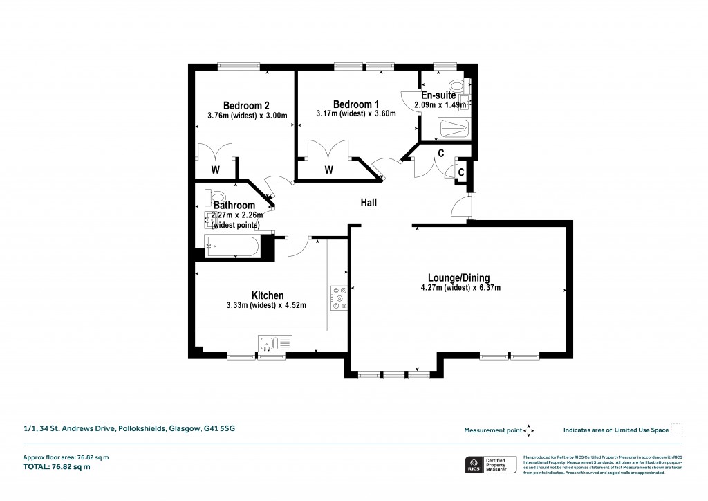 Floorplans For 1/1, St. Andrews Drive, Glasgow, Glasgow City