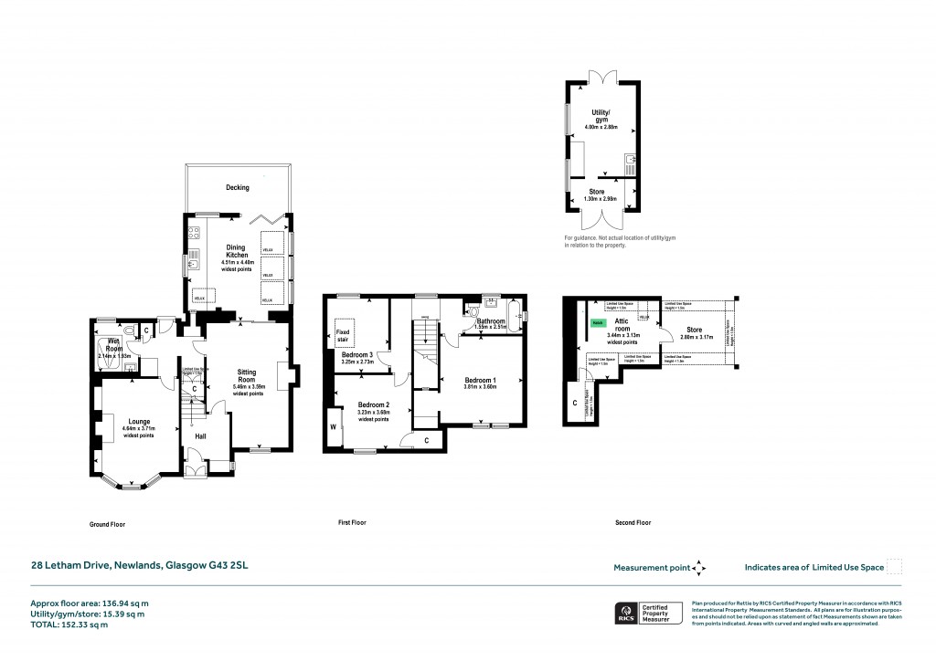Floorplans For Letham Drive, Newlands, Glasgow