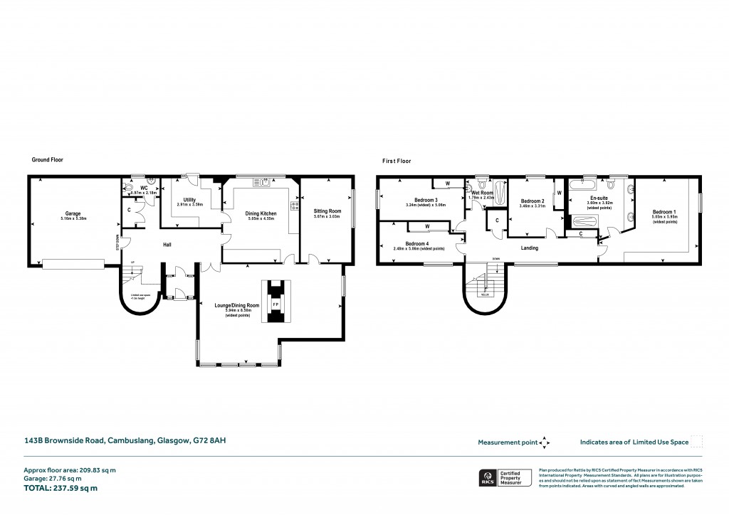 Floorplans For Brownside Road, Cambuslang, Glasgow, South Lanarkshire